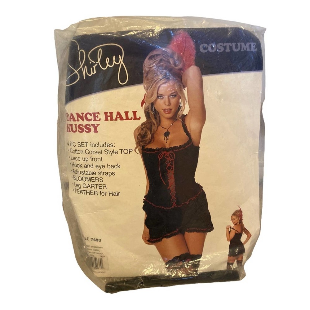 Shirley Dance Hall Hussy Black and Red Halloween Costume Size M/L